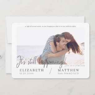 Ändern des Datums Modernes Chic Custom Foto Hochze Save The Date