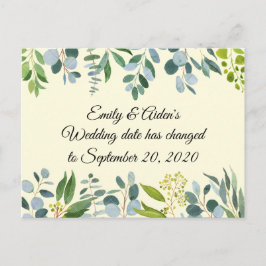 Ändern des Hochzeitdatums Postkarte