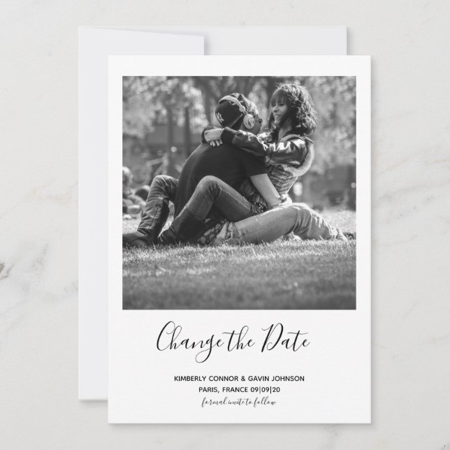 Ändern des Minimalistischen Datums Save The Date (Vorderseite)