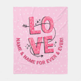 Ändern des Namens Text LIEBE Word Buchstaben einge Fleecedecke