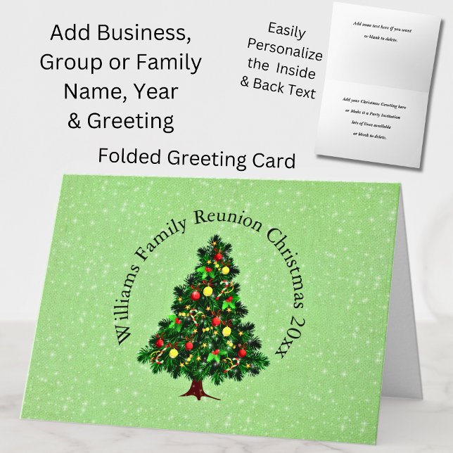 Ändern des Namens Text passt Weihnachtsbaum Gruß Karte (Von Creator hochgeladen)