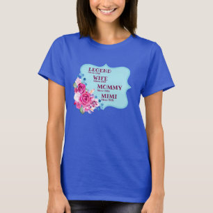 Ändern des Namensdatums Legende Ehefrau Mother Mi T-Shirt