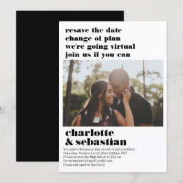 Ändern des Plans Virtual Wedding Save the Date Fot