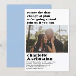 Ändern des Plans Virtual Wedding Save the Date Fot