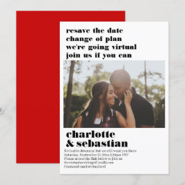 Ändern des Plans Virtual Wedding Save the Date Fot
