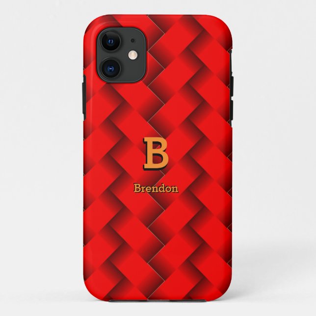 Ändern des ursprünglichen Namens rote Metallische  Case-Mate iPhone Hülle (Rückseite)