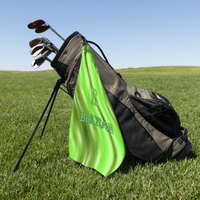 Ändern des ursprünglichen Namens Soft Green Olive  Golfhandtuch (Gras)