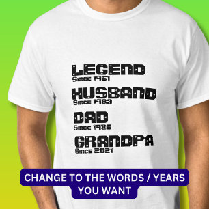 ÄNDERN JEDE Detail - Legend Husband Vater Opa T-Shirt