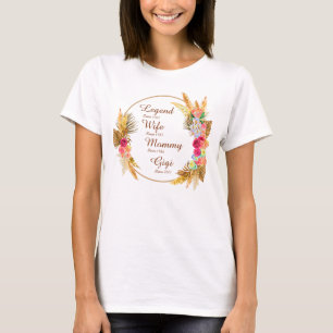 Ändern JEDER Name Datum Legende Ehefrau Mommy Gigi T-Shirt