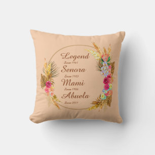 Ändern JEDER Name Datum Legende Senora Mami Abuela Kissen