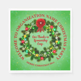 Ändern Sie ALLE Text Organisation Weihnachten Mitt Serviette