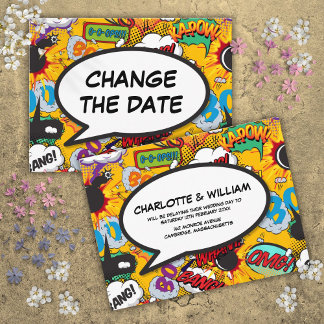 Ändern Sie das Datum, an dem das Buch des modernen Ankündigungspostkarte