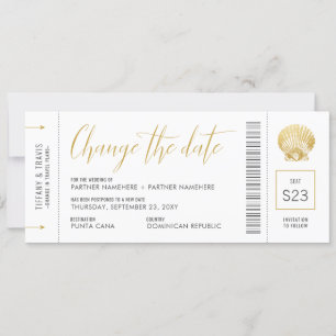 Ändern Sie das Datum, an dem der Boarding den Gold Save The Date