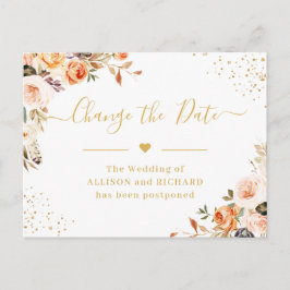 Ändern Sie das Datum, an dem die Gold-Blume im Her Postkarte