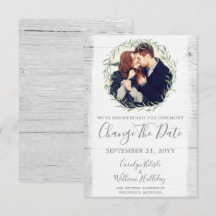 Ändern Sie das Datum, an dem die rustikale Hochzei Einladung