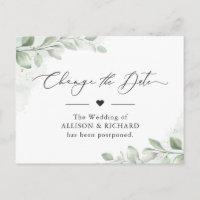 Ändern Sie das Datum Chic Greenery Eukalyptus vers