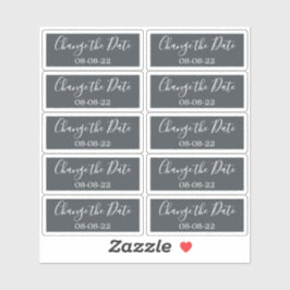 Ändern Sie das Datum der Hochzeit Labels 0,8" x 2"