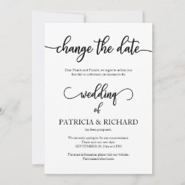 Ändern Sie das Datum der verspäteten Hochzeit Einladung