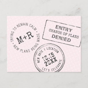 Ändern Sie das Datum Funny Passport Briefmarke Hoc Ankündigungspostkarte