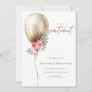 Ändern Sie das Datum Hochzeit Luxury Beige Ballon Ankündigung