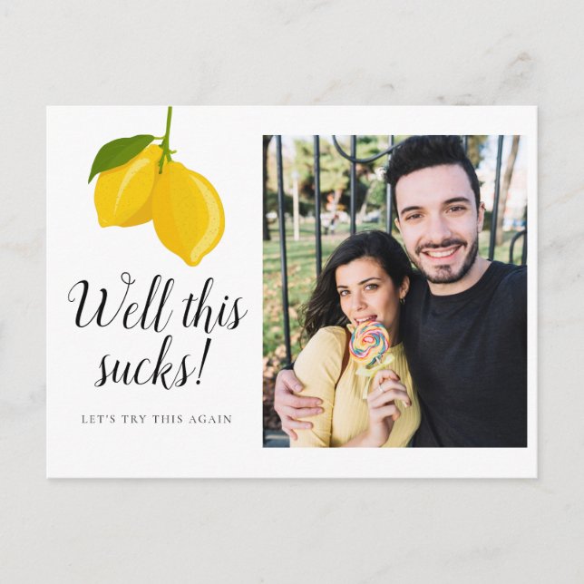 Ändern Sie das Foto Datum der Verschiebung Ankündigungspostkarte (Vorderseite)