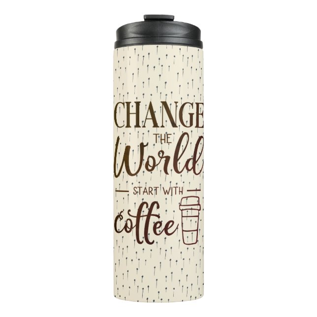 Ändern Sie das weltberühmte Kaffeekonzept Thermosbecher (Vorderseite)