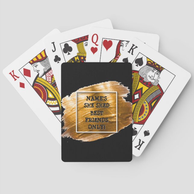 Ändern Sie den Namen, den sie geschüttelt hat, dur Spielkarten (Rückseite)