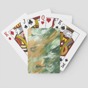 Ändern Sie den Namen nur Grüntöne Poker Cards Spielkarten