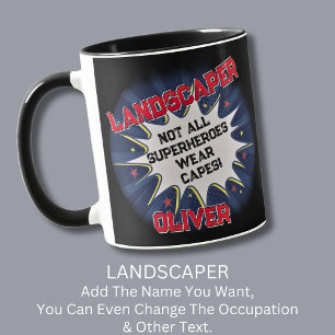 Ändern Sie den Namenstext, LANDSCAPER, nicht alle Tasse