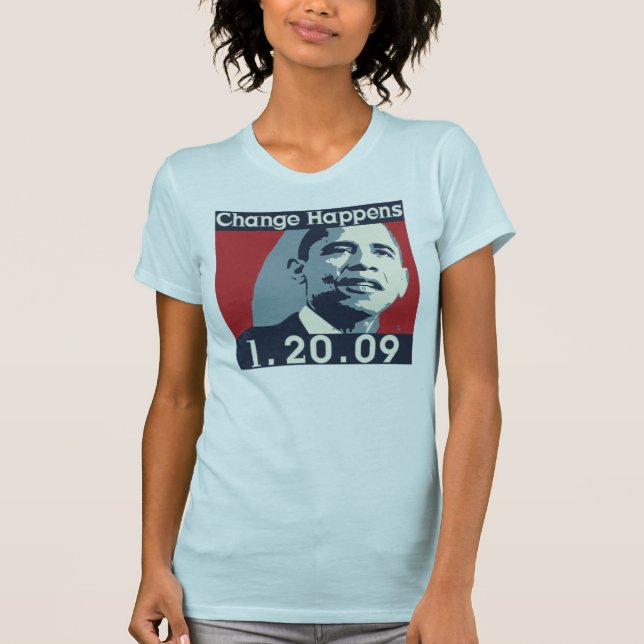 Ändern Sie den T - Shirt Obama-Frau (Vorderseite)