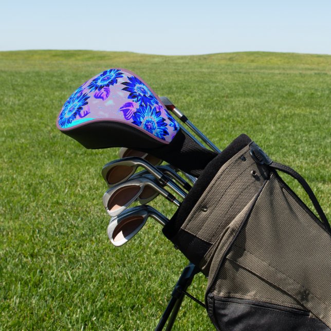 Ändern Sie die Hintergrundfarbe Sonnenblumen Golf Headcover (In SItu)