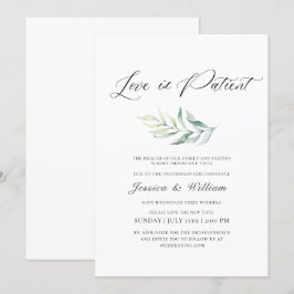 Ändern Sie die Liebe des Datums in der Wasserfarbe Einladung