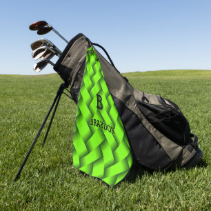 Ändern Sie die ursprüngliche Bezeichnung Grün-Wölf Golfhandtuch