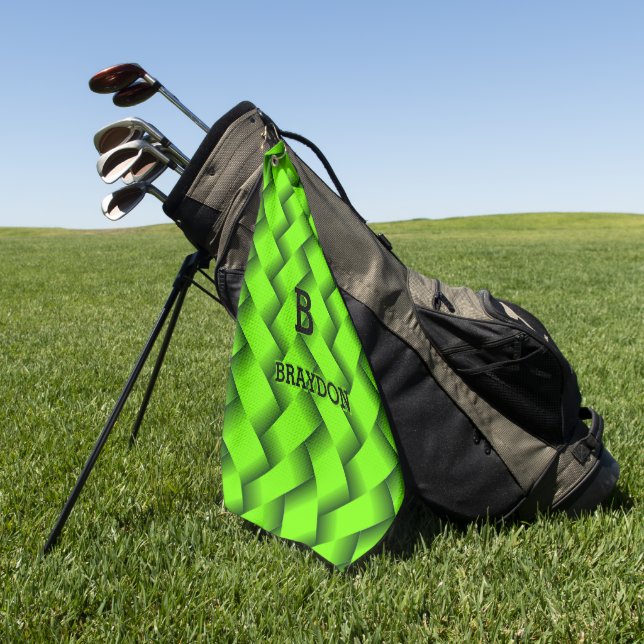 Ändern Sie die ursprüngliche Bezeichnung Grün-Wölf Golfhandtuch (Gras)