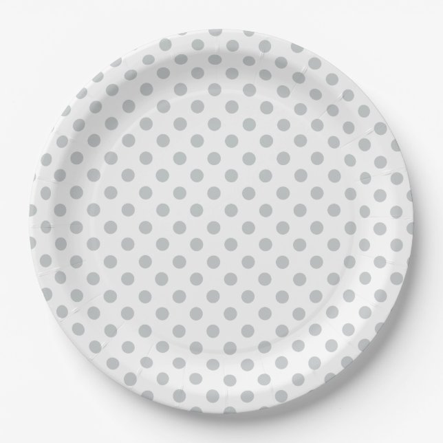 Ändern Sie graue Tupfen, die jedes mögliches Pappteller (Vorderseite)