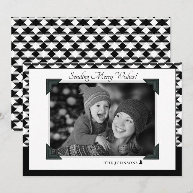 Ändern Sie Ihr Foto in Schwarz/Weiß Weihnachten (Vorne/Hinten)