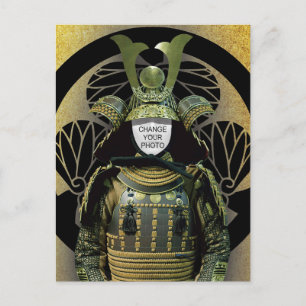 Ändern Sie Ihr Foto, Samurai Helmet Postkarte