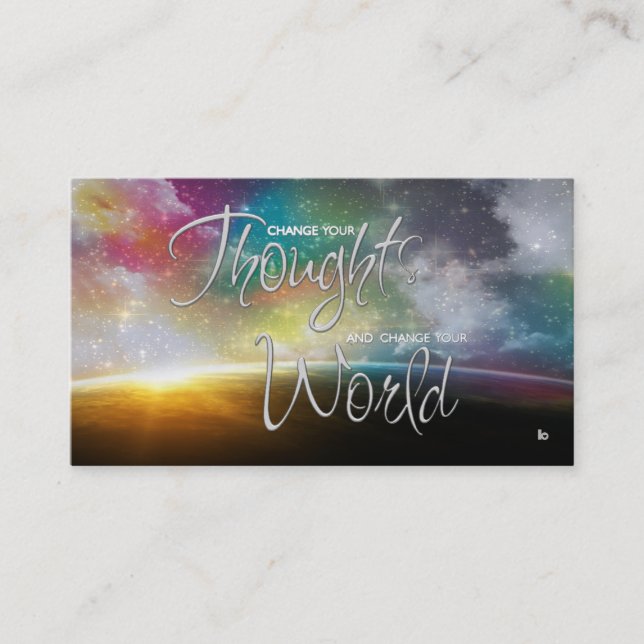 Ändern Sie Ihre Gedanken Affirmation Business Card Visitenkarte (Vorderseite)
