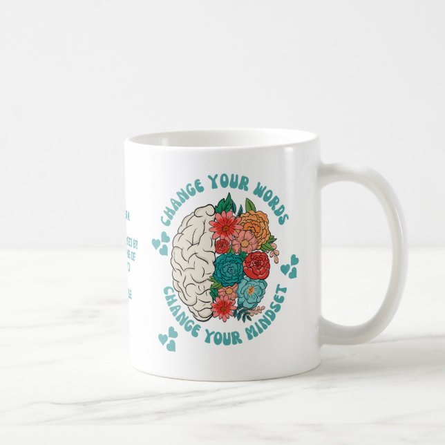 ÄNDERN SIE IHRE WÖRTER Ändern Sie Ihre Mindset-Chr Kaffeetasse (Rechts)