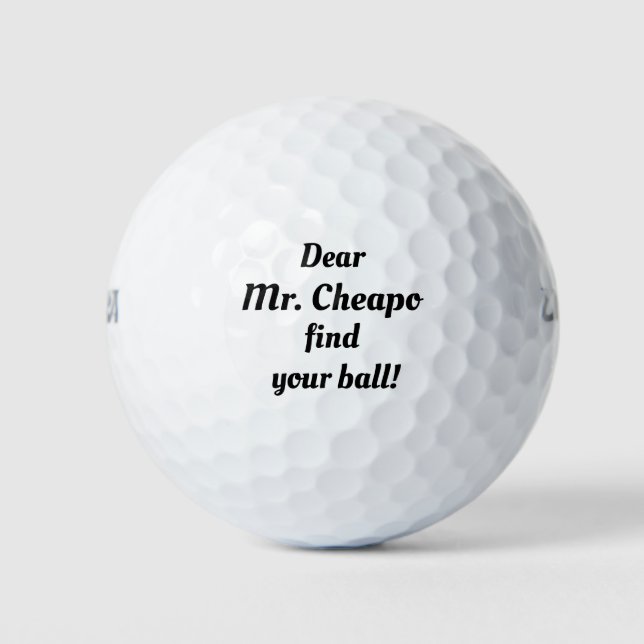 Ändern Sie Ihren Namen. Sehr geehrter Herr - finde Golfball (Vorderseite)