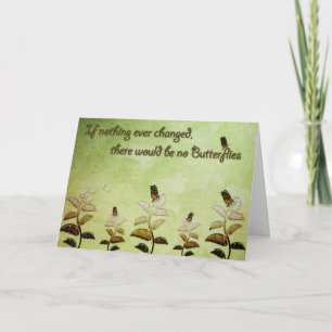 Ändern Sie Schmetterlings-Zitat Karte