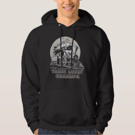 Ändern Text Vintagen Dampfzug Train Lovin' Großvat Hoodie
