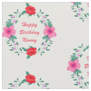 Ändern von Großmutter-Kindernamen Text rosa Blume  Stoff