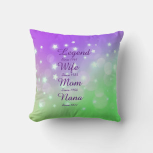 Ändern von Name Date Legend Ehefrau Mama Nana Kissen