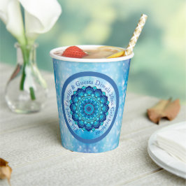 Ändern von Text-Matching Diwali Blue Pappbecher