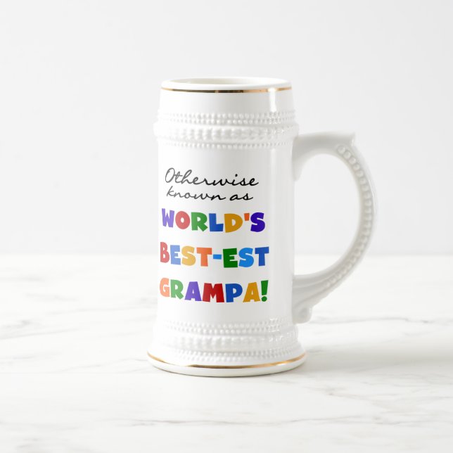 Andernfalls als beste Grampa-Hemden bezeichnet Bierglas (Rechts)