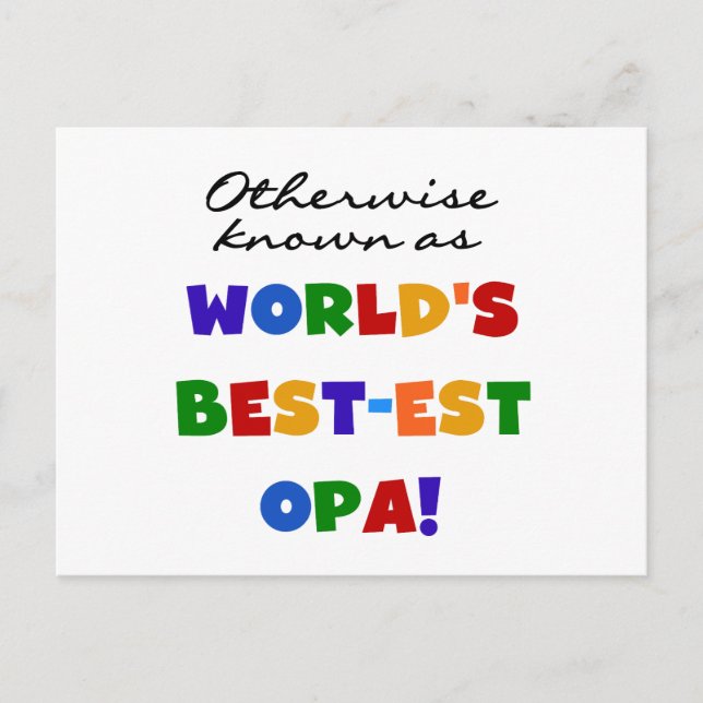 Andernfalls als beste Opa-T - Shirt und -Geschenke Postkarte (Vorderseite)