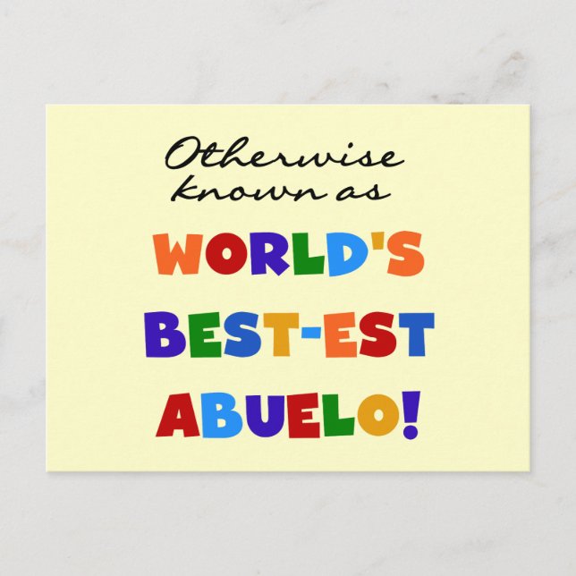 Andernfalls als bestes Abuelo bezeichnet Postkarte (Vorderseite)