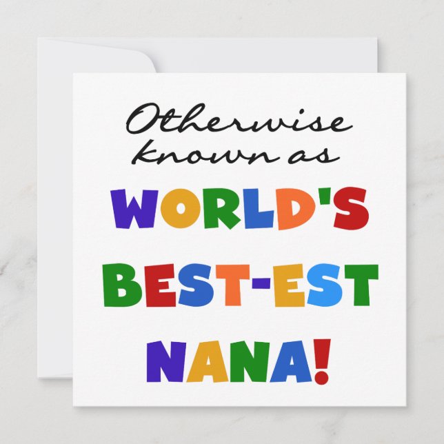 Andernfalls als die besten Nana-Tshirts bezeichnet (Vorderseite)