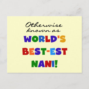 Andernfalls bekannt als die besten Nani Tshirts un Postkarte